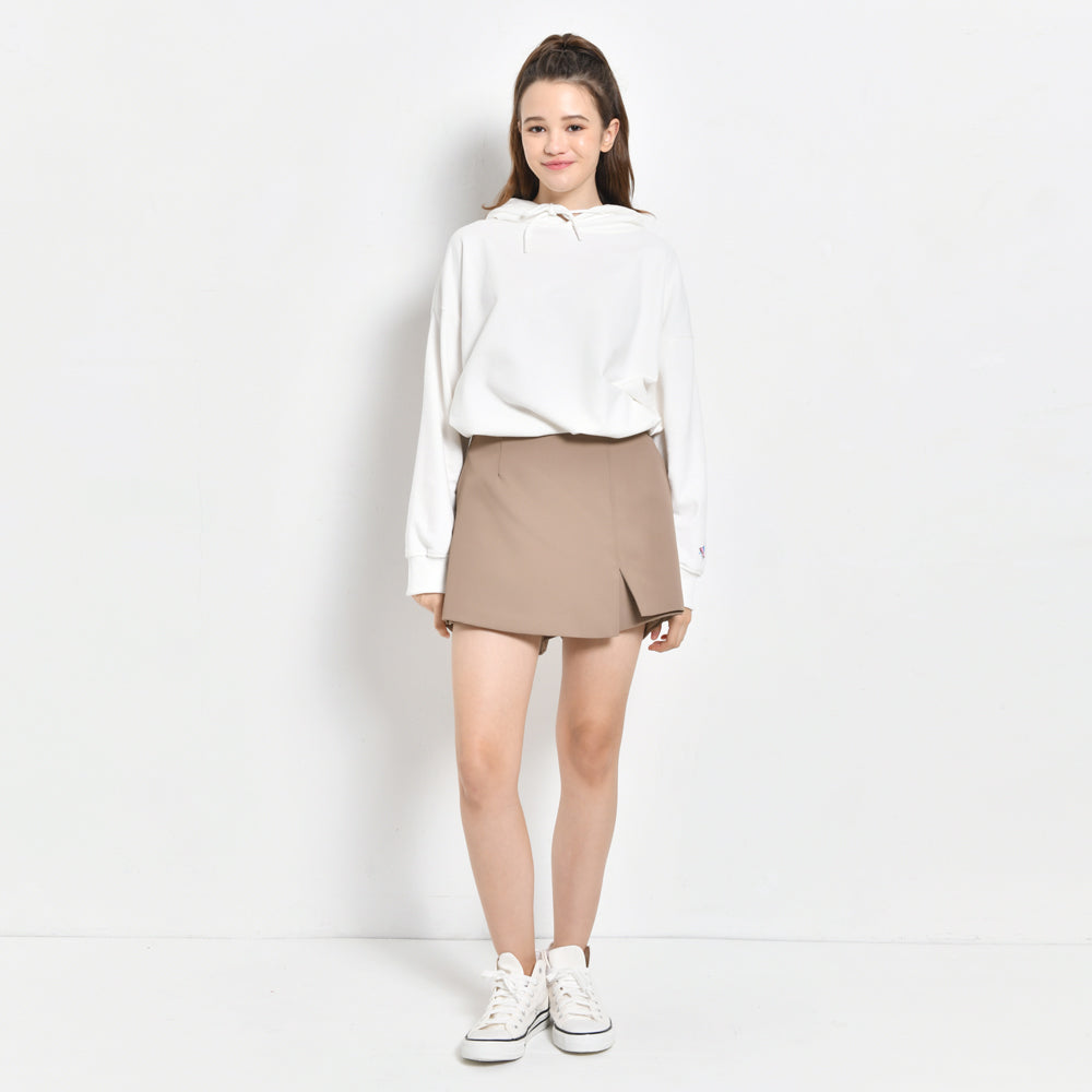 Women Plain Short Skort - Khaki - QTH2F4388