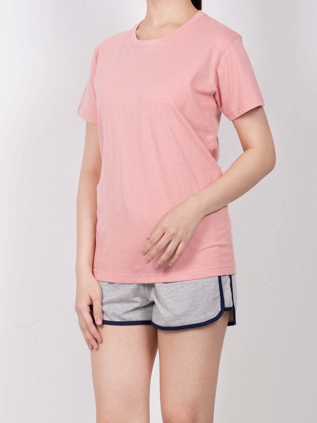 Women Short Sleeve T-Shirt - Light Pink - RFH20F2178