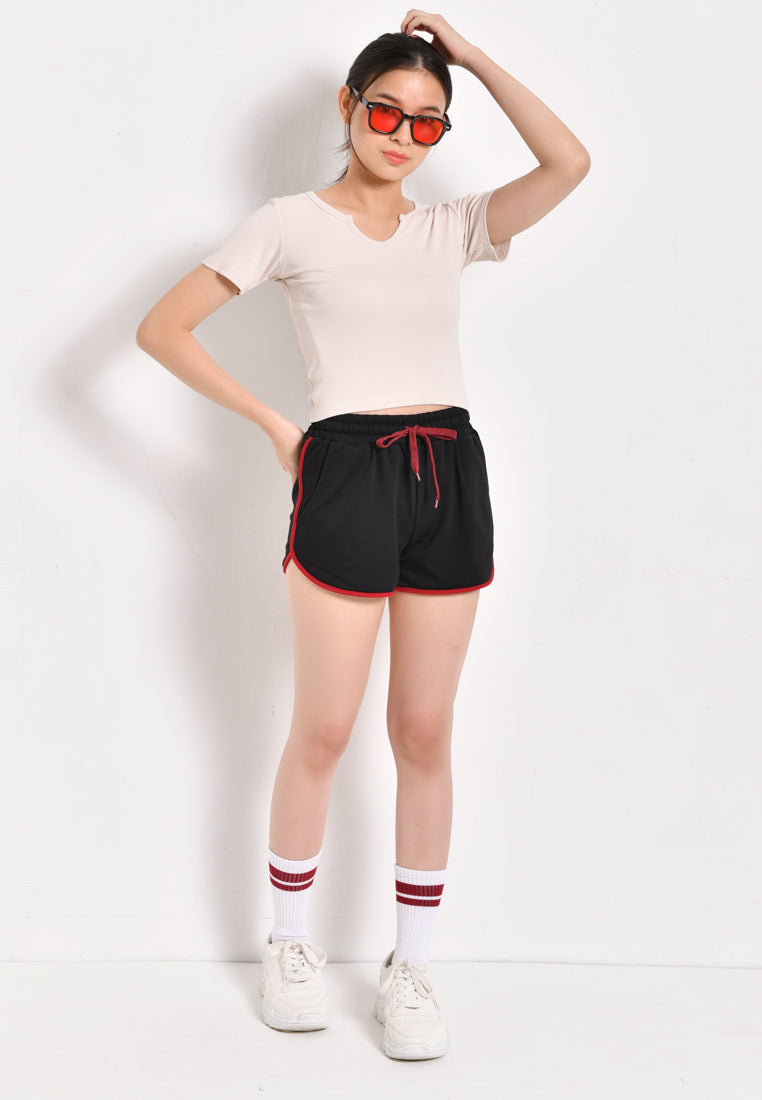 Women Short Jogger - Black - YCH1F3086