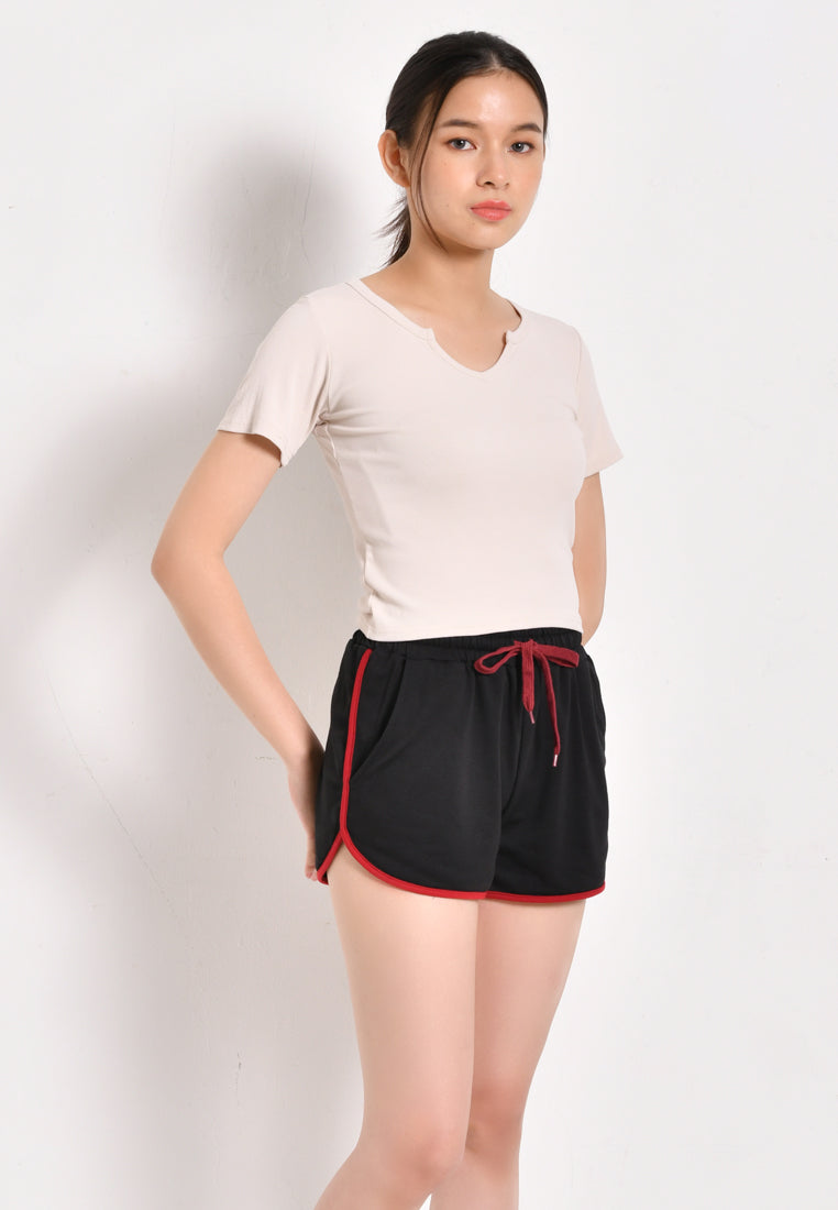 Women Short Jogger - Black - YCH1F3086