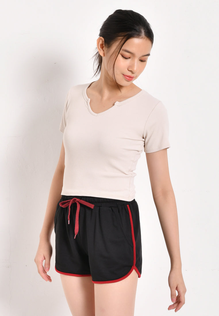 Women Short Jogger - Black - YCH1F3086