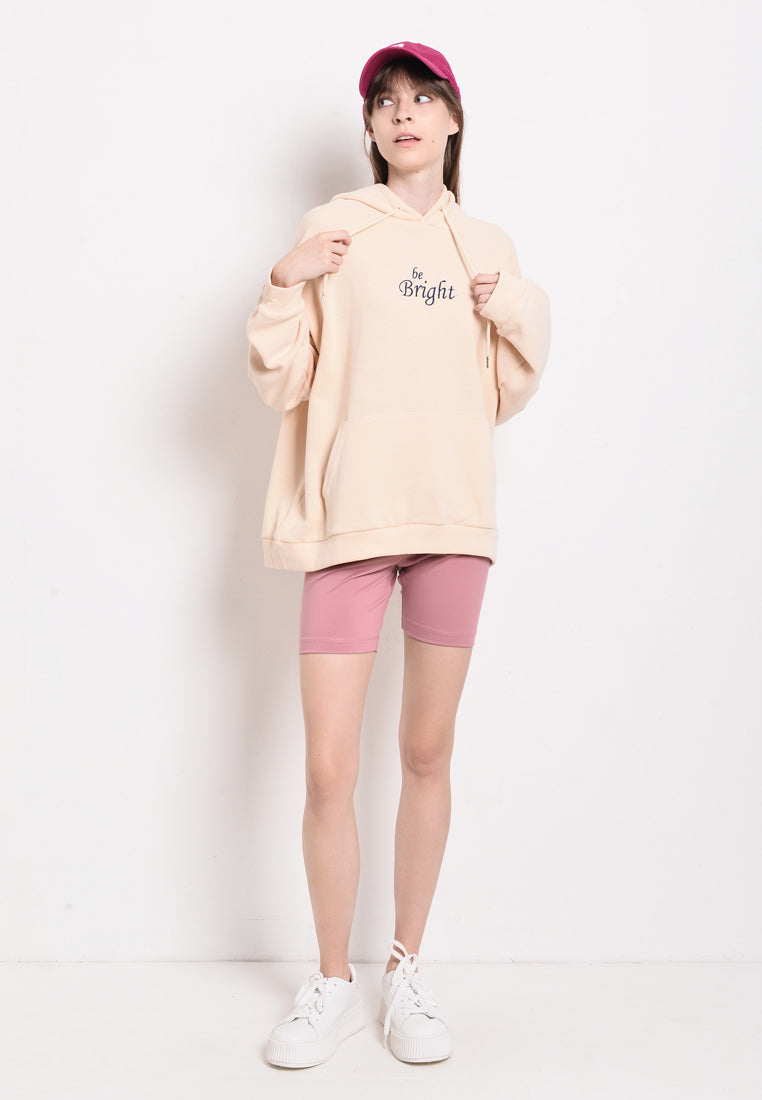 Women Oversized Sweatshirt Hoodies Long Sleeve - Beige - YUF2F4245