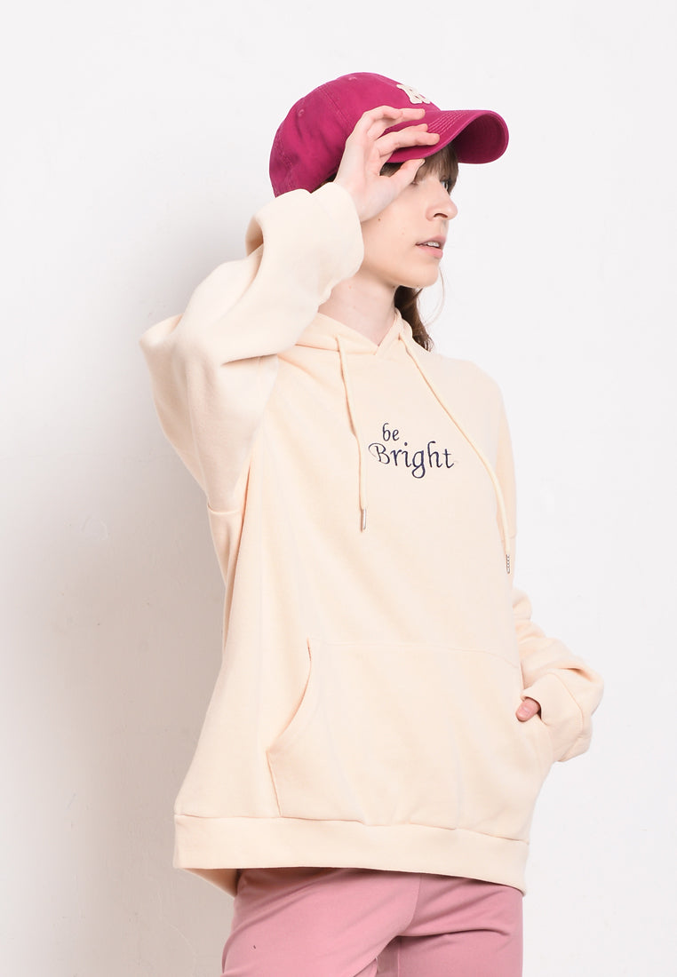 Women Oversized Sweatshirt Hoodies Long Sleeve - Beige - YUF2F4245