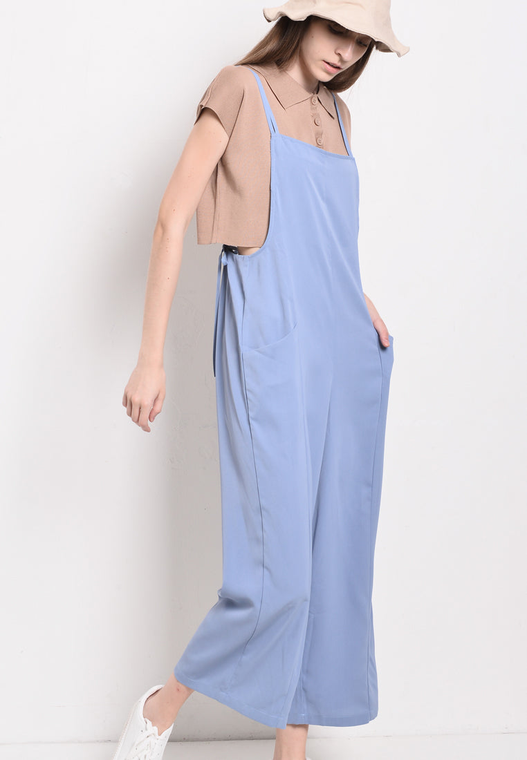 Women Strap Long Jumpsuit - Blue - USF2F3962