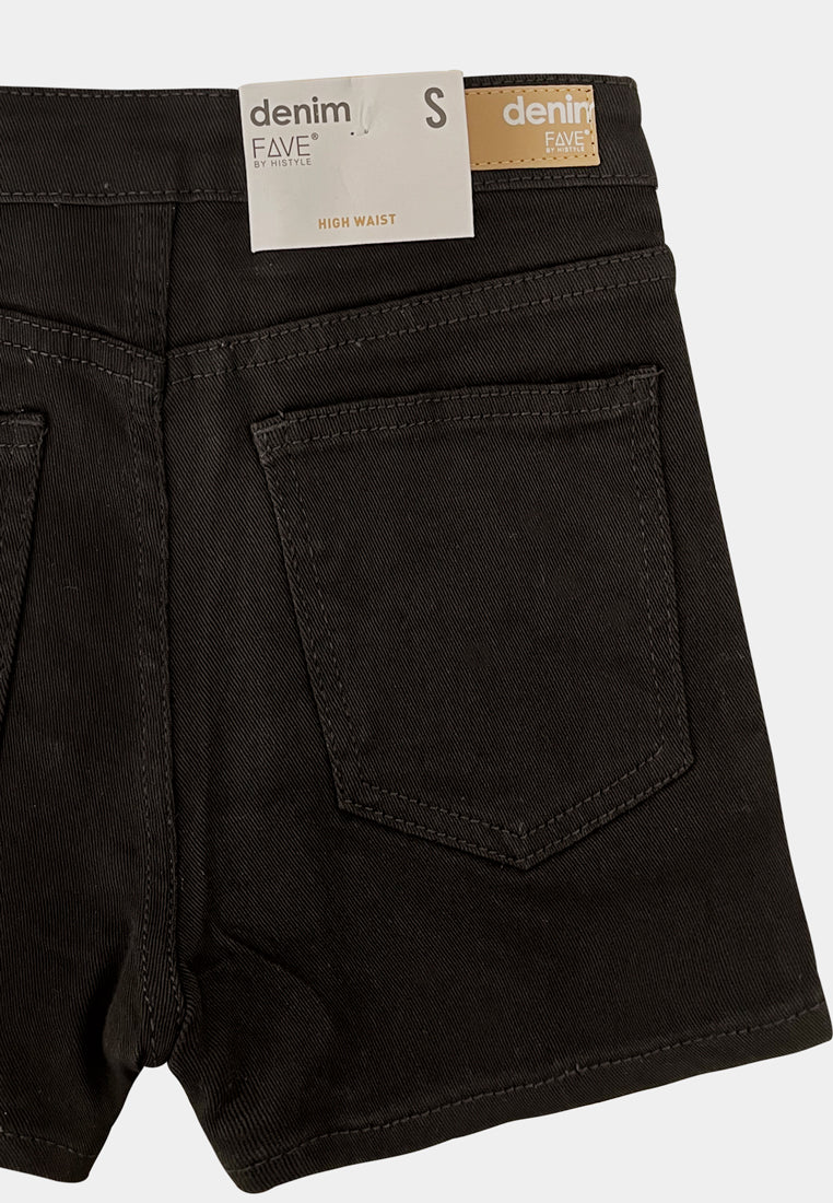 Women Short Jeans - Black - KQF2F4002