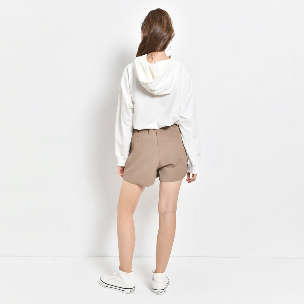 Women Plain Short Skort - Khaki - QTH2F4388