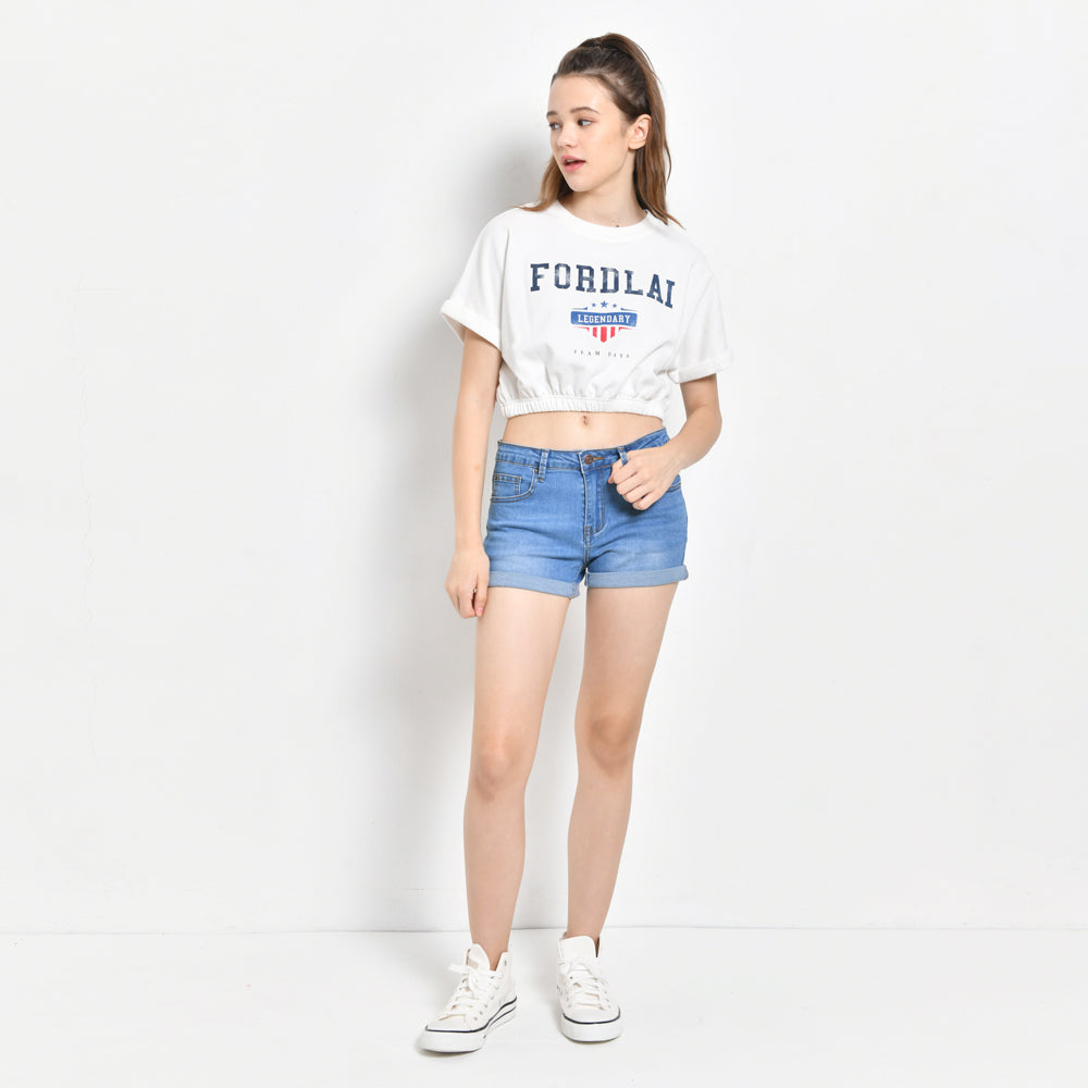 Women Short Jeans - Blue - KQH2F4375