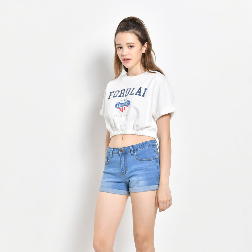 Women Short Jeans - Blue - KQH2F4375