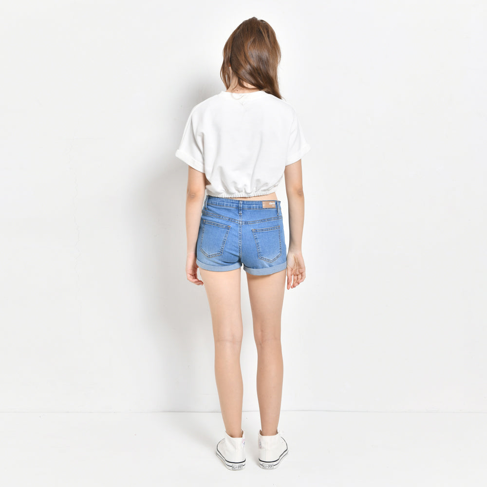 Women Short Jeans - Blue - KQH2F4375