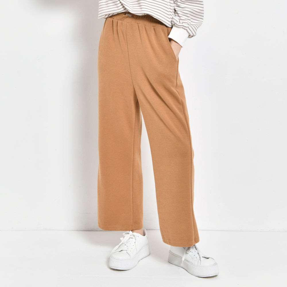 Women Wide-Leg Pants - Brown - ZXH2F4402