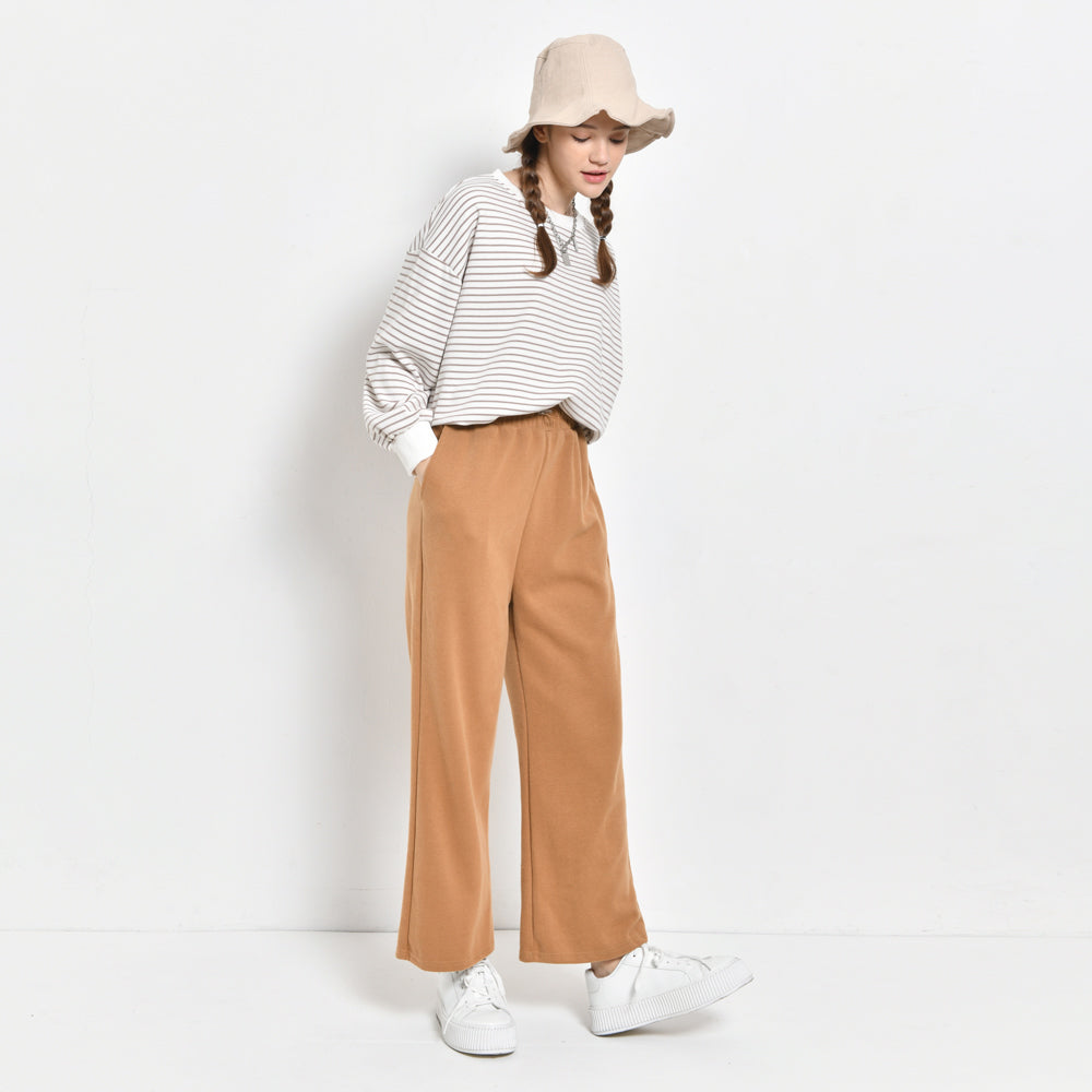 Women Wide-Leg Pants - Brown - ZXH2F4402