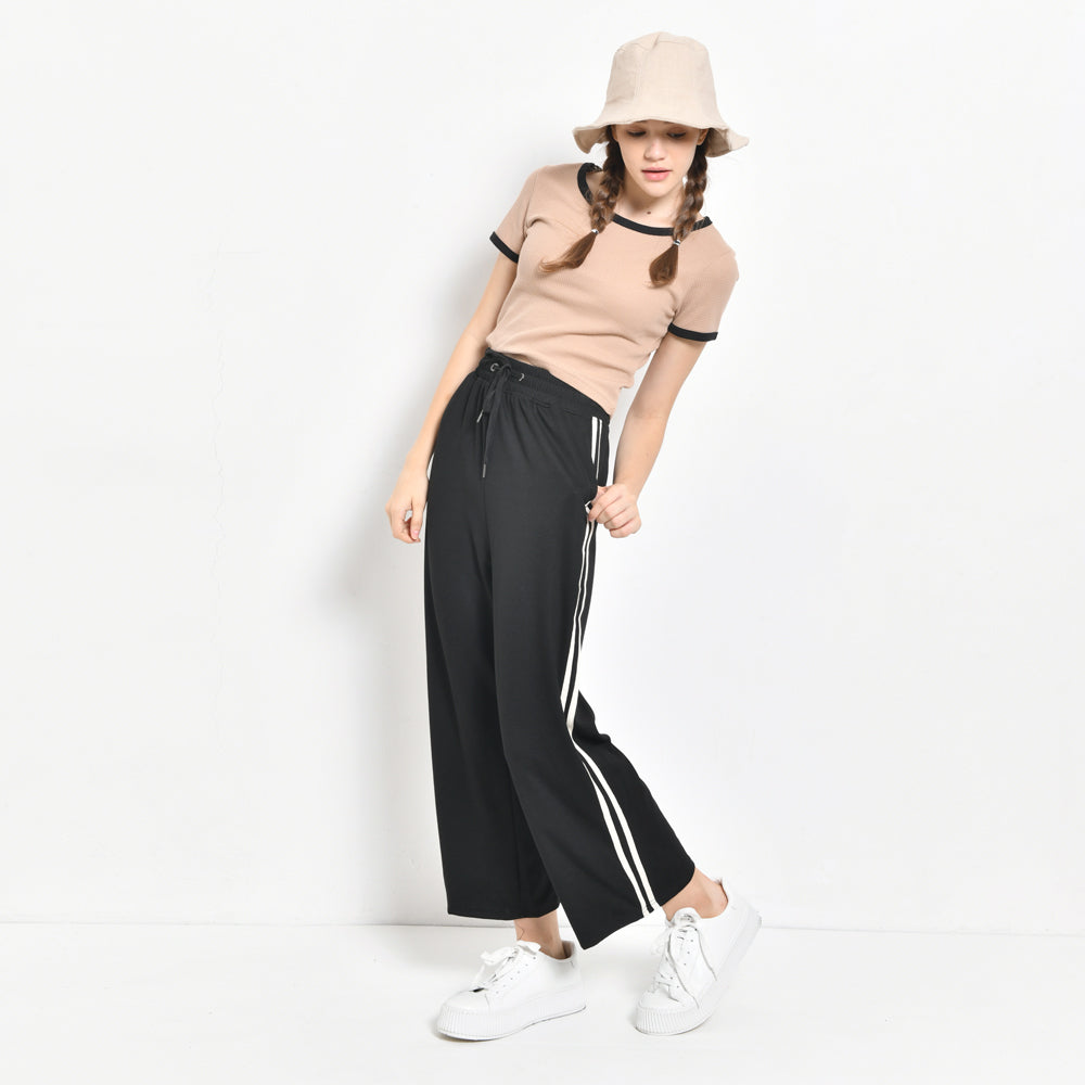 Women Wide-Leg Pants - Black - ZXH2F4480