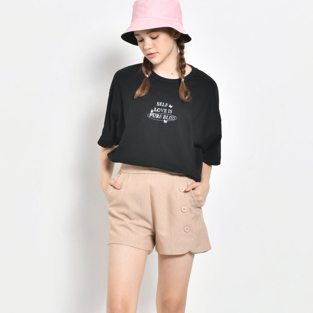 Women Short Pants - Light Khaki - BNH2F4390