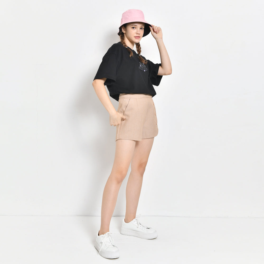 Women Short Pants - Light Khaki - BNH2F4390