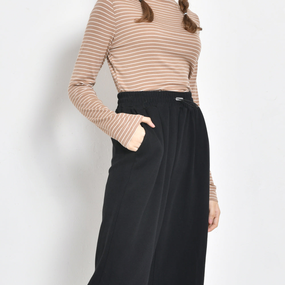 Women Wide-Leg Pants - Black - ZXH2F4404