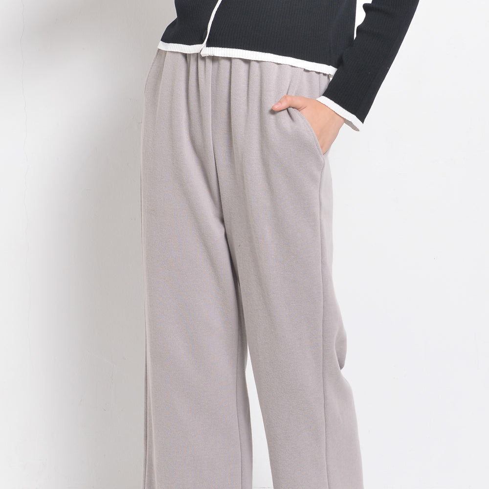 Women Wide-Leg Pants - Light Grey - ZXH2F4403