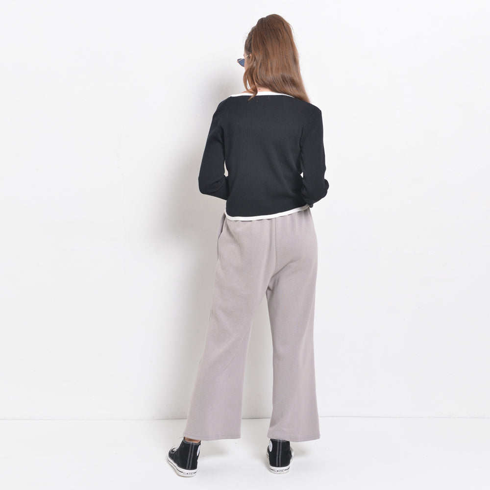 Women Wide-Leg Pants - Light Grey - ZXH2F4403