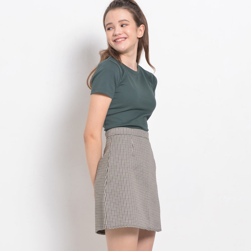 Women Plain Short Skirt - Khaki - BNH2F4385