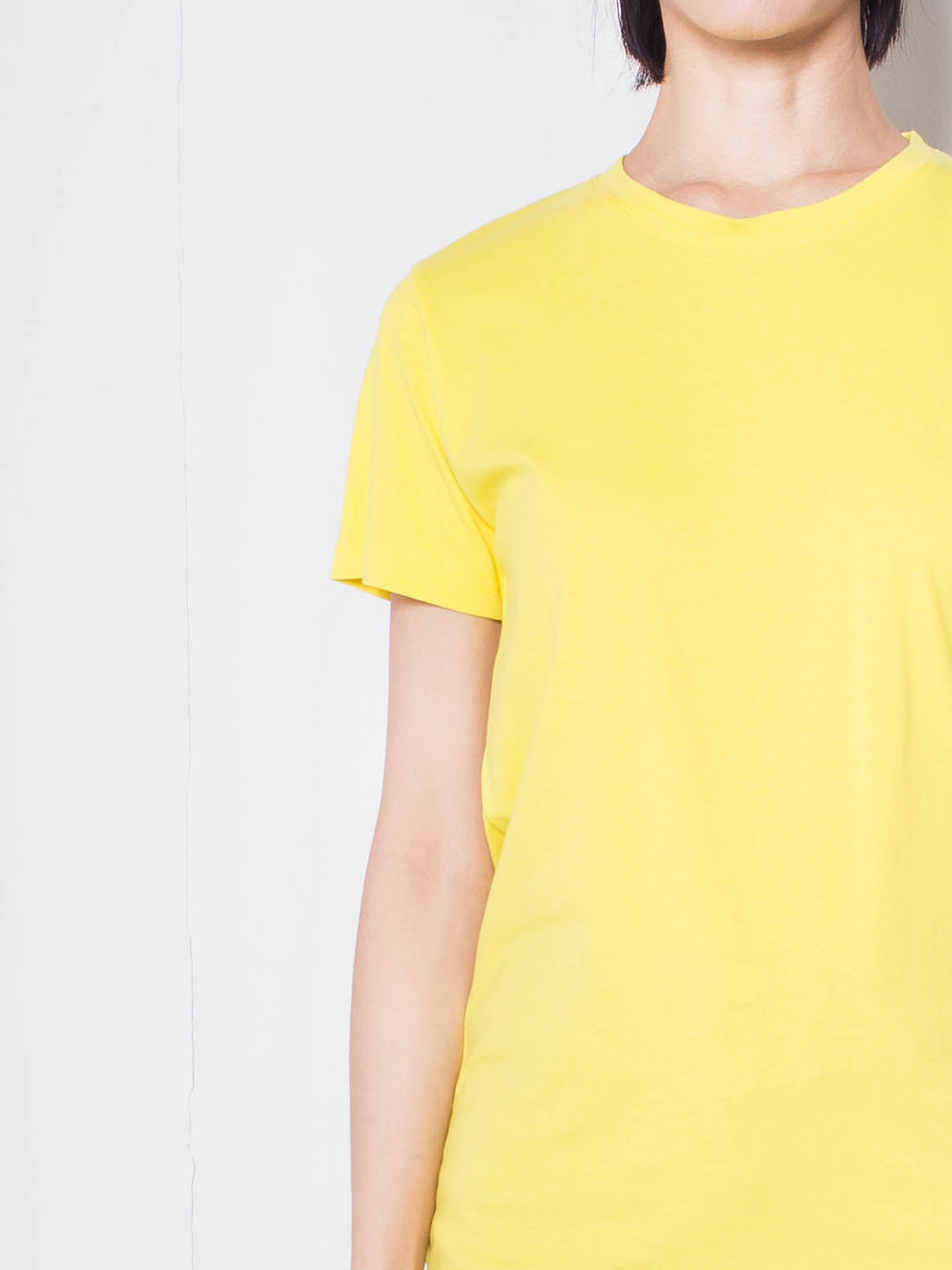 Women Short Sleeve T-Shirt - Light Yellow - RFH20F2180