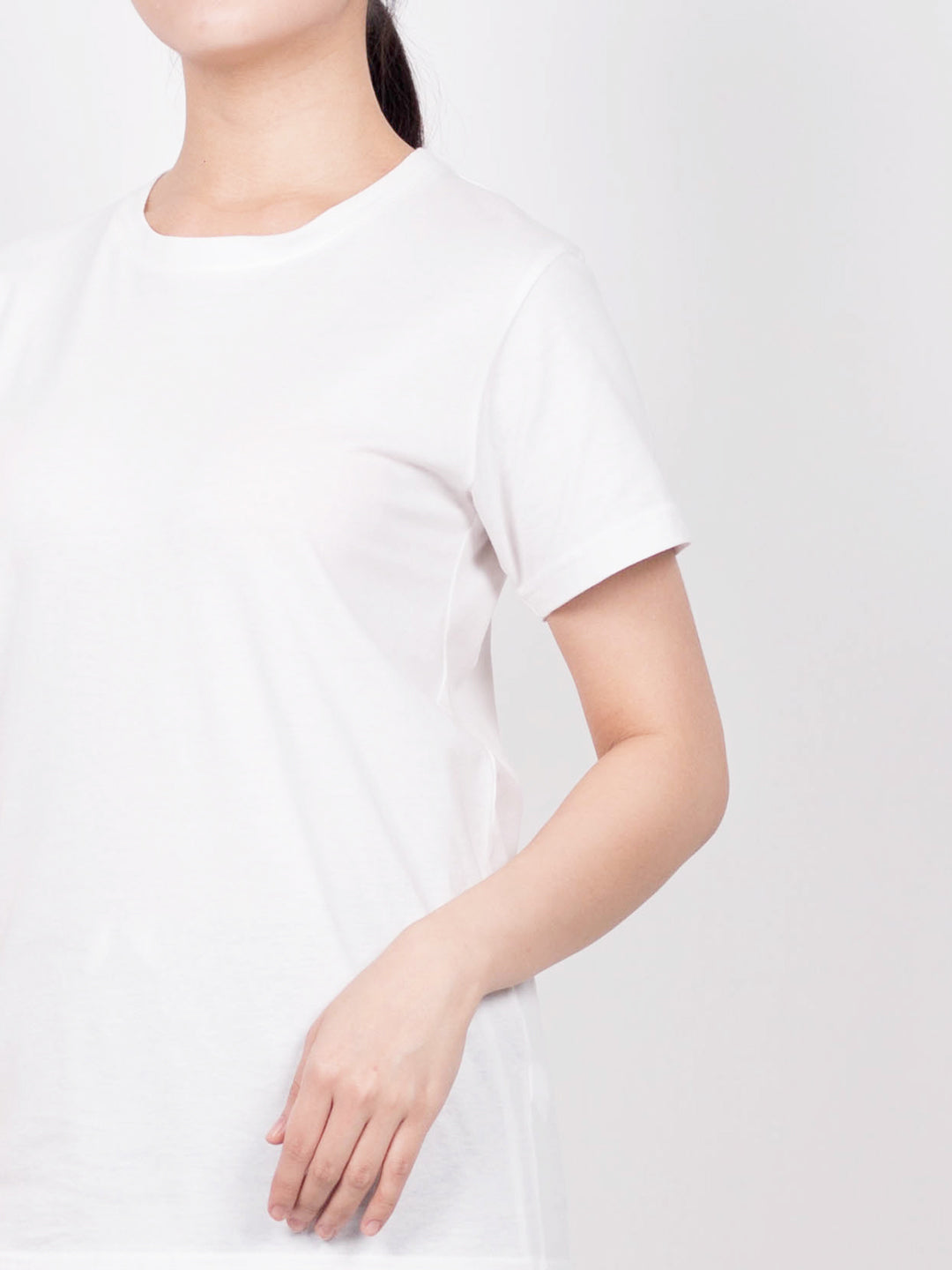 Women Short Sleeve T-Shirt - White - RFH20F2179