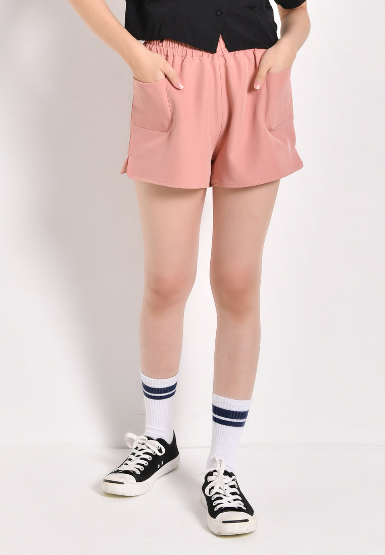 Women Short Pants - Dark Pink - YCH1F3094