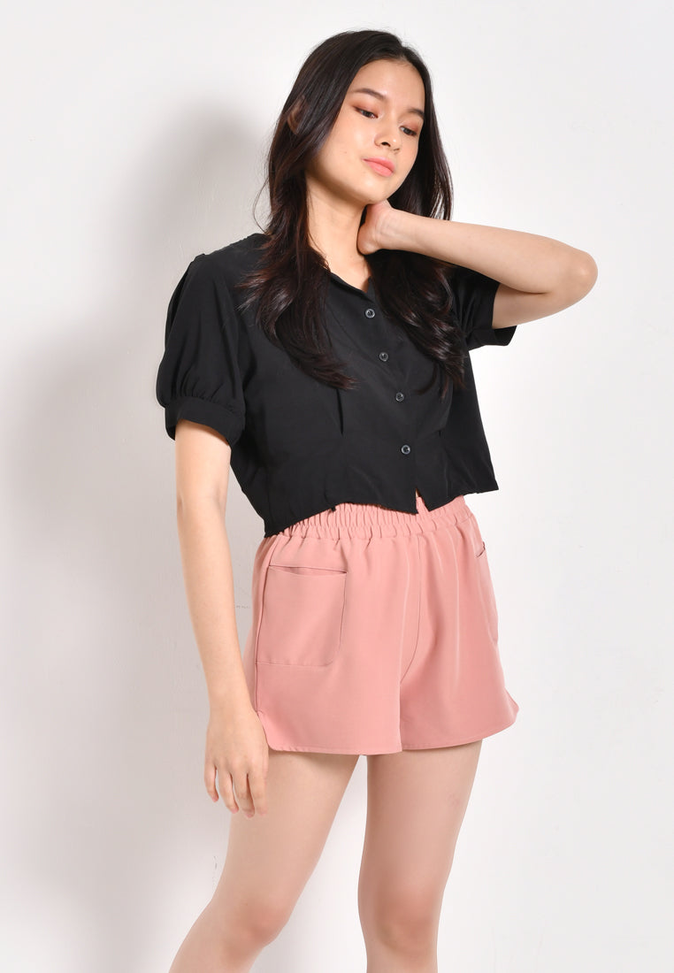 Women Short Pants - Dark Pink - YCH1F3094