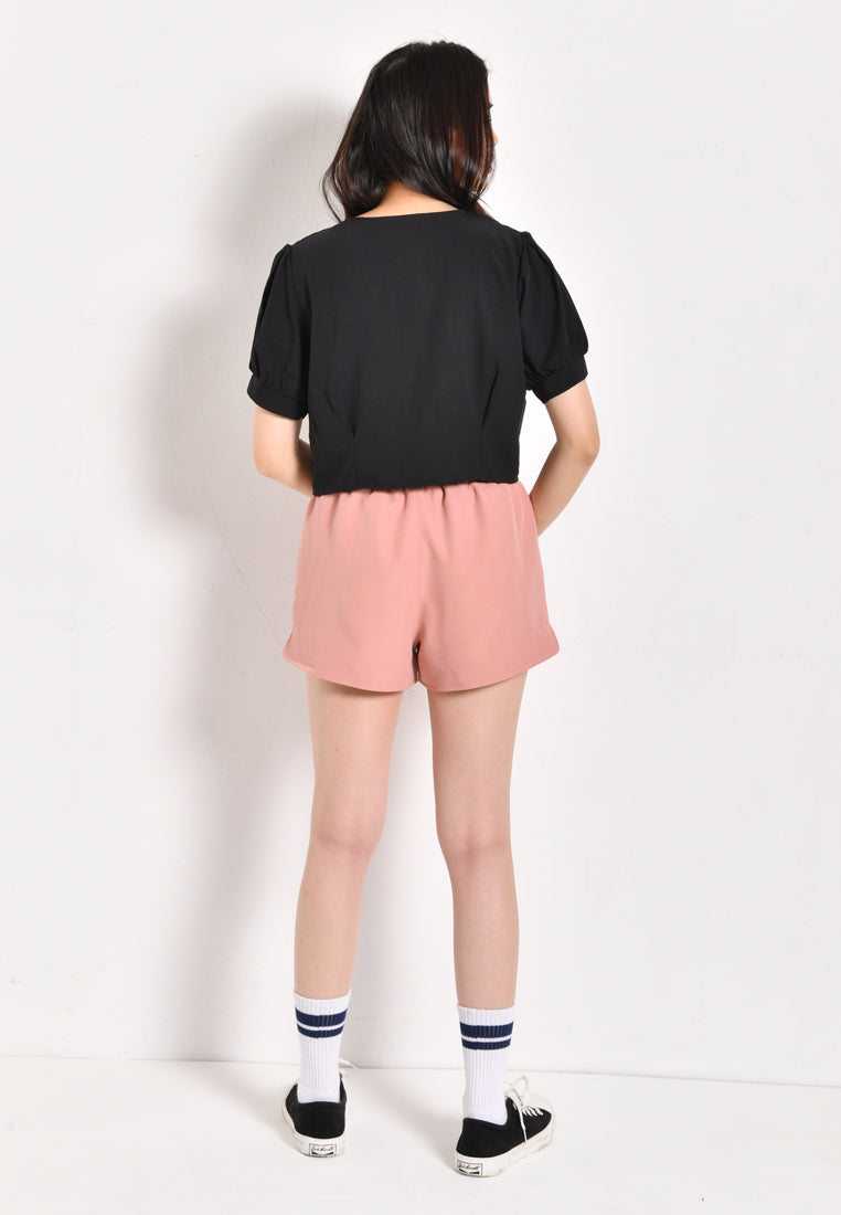 Women Short Pants - Dark Pink - YCH1F3094