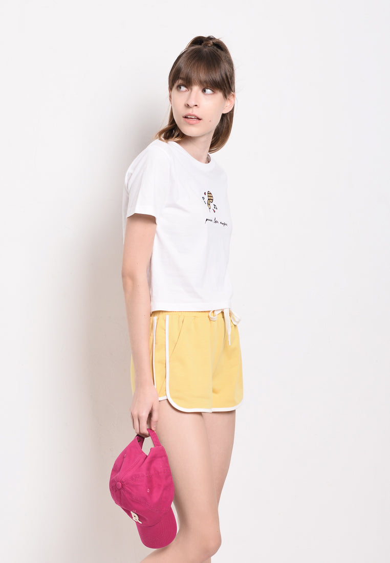 Women Short Jogger  - Yellow - YCF2F3976