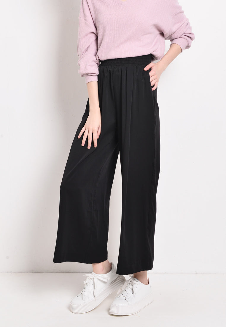 Women Wide-Leg Pants - Black - USF2F3959