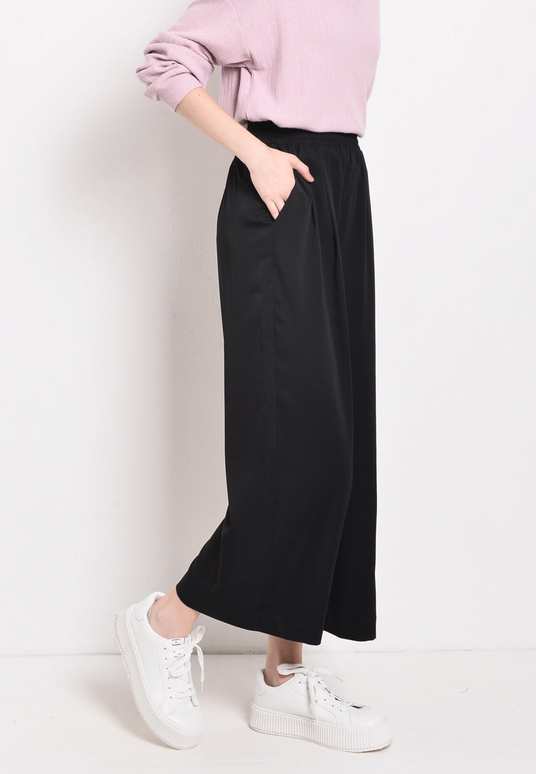 Women Wide-Leg Pants - Black - USF2F3959