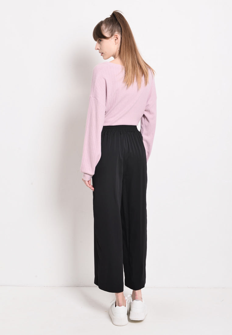 Women Wide-Leg Pants - Black - USF2F3959