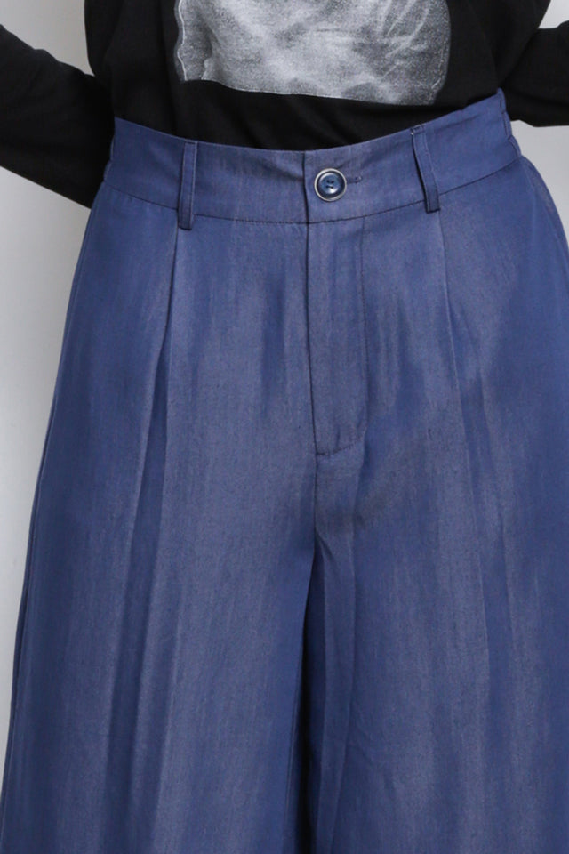 Women Woven Culotte - Dark Blue - MDM9F1575