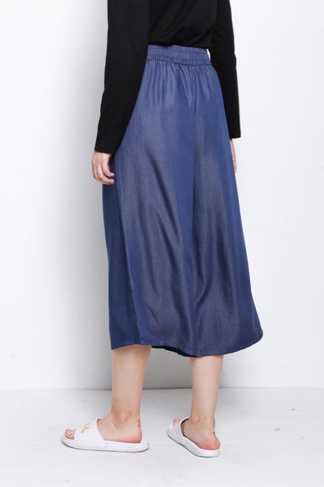 Women Woven Culotte - Dark Blue - MDM9F1575